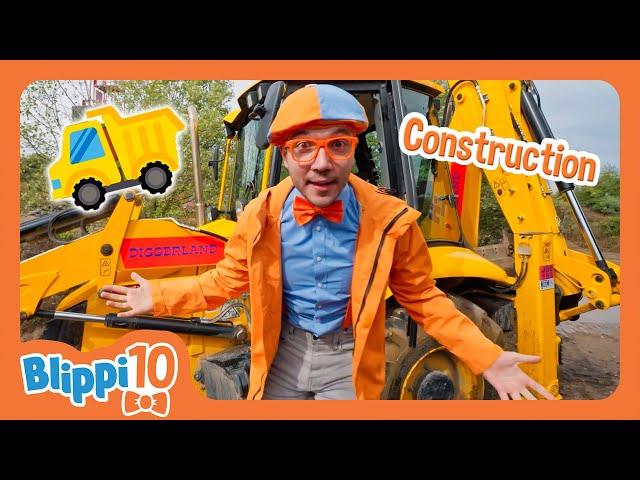 BLIPPI’S TOP TEN: Construction! | Blippi | Moonbug Kids - Fun Zone