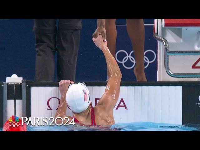 Team USA women SET THE TONE in 4x100m freestyle relay heat | Paris Olympics | NBC Sports