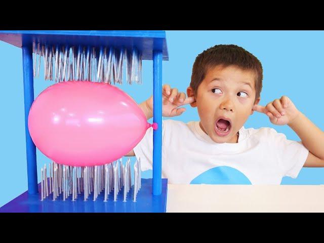 Balloon Pop Experiments for Kids | School Rules Adventure by Papa Joel's English