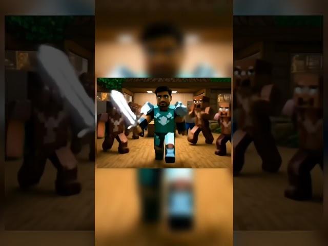 "When a Real Hero Enters the Minecraft World ️ #EpicBattle #shorts #minecraft