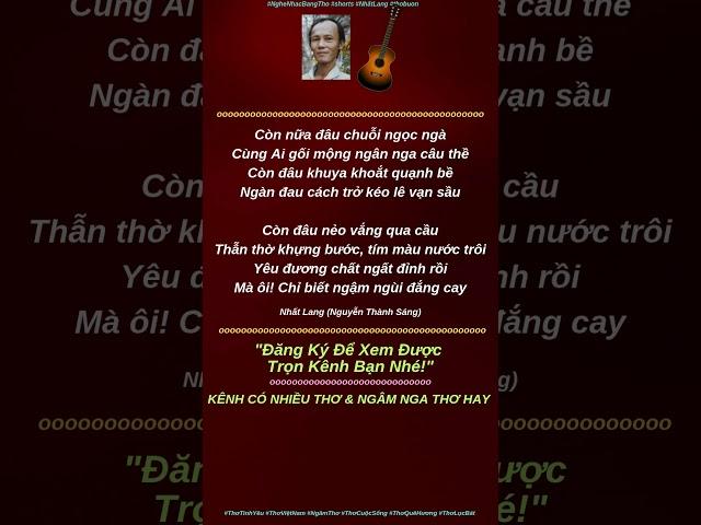 Video Ngắn - Thơ Trích Đoạn - 612 - #shorts — Nghe Nhạc Bằng Thơ - Thơ Hay - Thư Thái Qua Vần Thơ