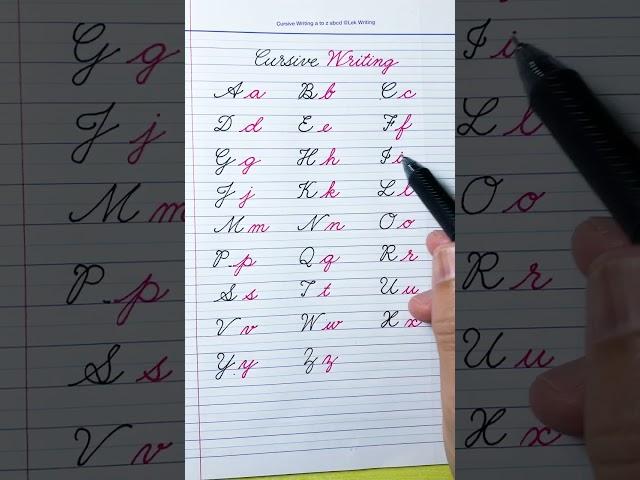 Cursive Writing a to z | Cursive abcd | Cursive Handwriting | Cursive Writing abcd | Capital & Small
