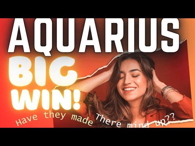 AQUARIUS "BIGWIN!  I THINK THIS PERSONS MADE THERE MIND UP ABOUT U - Tarot Read MAY 2024 ️