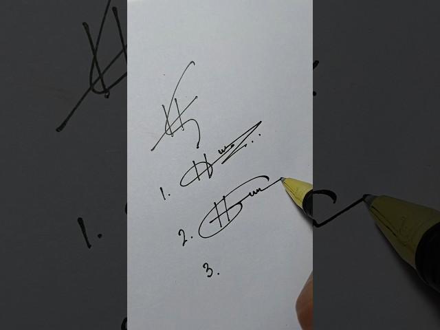 How to make best letter signature H