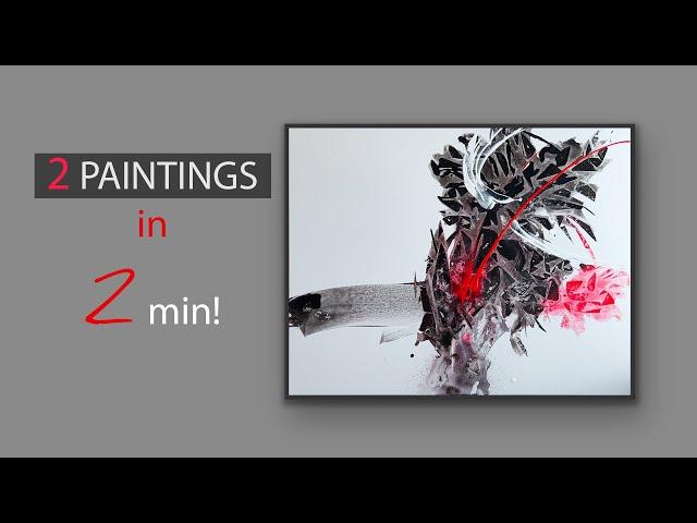 WOW 2 Paintings in 2 min! Contemporary Shodo Art with a Secret Tool