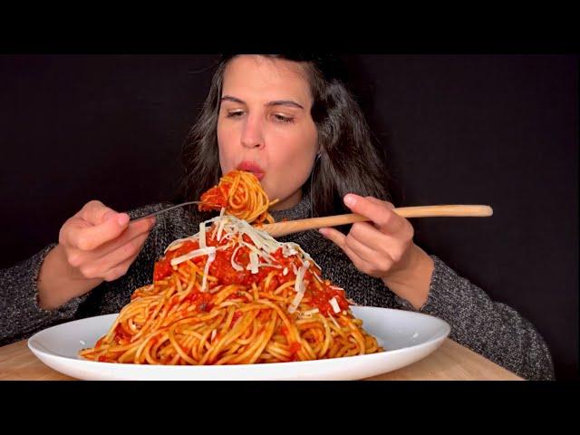 ASMR | SPAGHETTI WITH TOMATO SAUCE | MUKBANG