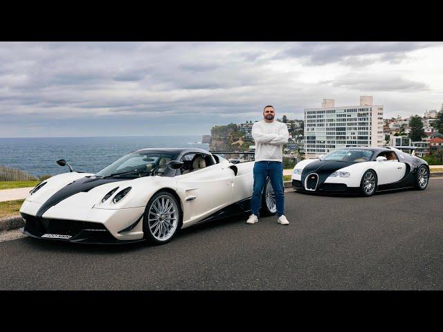 UNVEILING my new Pagani Huayra Roadster + Road Test Review with the Bugatti Veyron