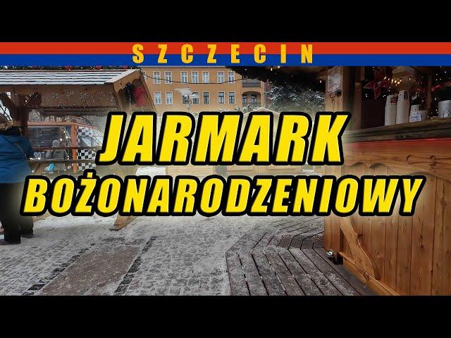 Jarmark Bożonarodzeniowy w Szczecinie . Plac Lotników. Grudzień 2023.