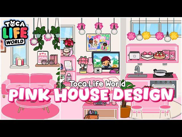 Free Pink Aesthetic  |Toca Boca House Design Ideas  | Free To Copy