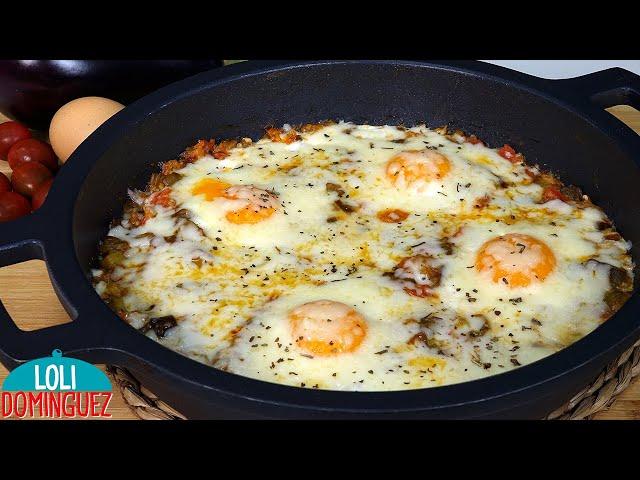 SARTÉN DE BERENJENAS Y HUEVOS, RECETA SALUDABLE, FÁCIL, RÁPIDA Y DELICIOSA - Loli Domínguez