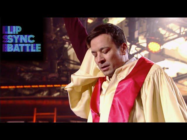 Dwayne Johnson's "Stayin' Alive" vs. Jimmy Fallon's "Like A Prayer" | Lip Sync Battle