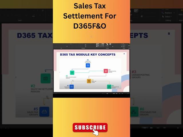 Sales Tax Settlement For D365F&O