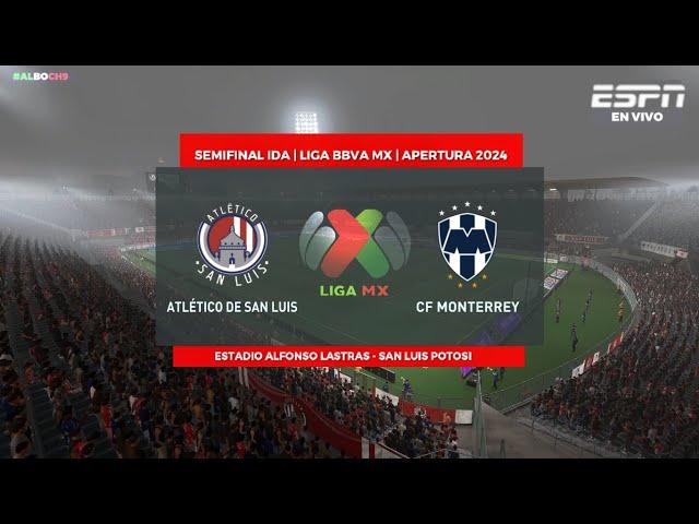 Atlético de San Luis vs Monterrey | SEMIFINAL DE IDA LIGA BBVA MX | APERTURA 2024 | FIFA21