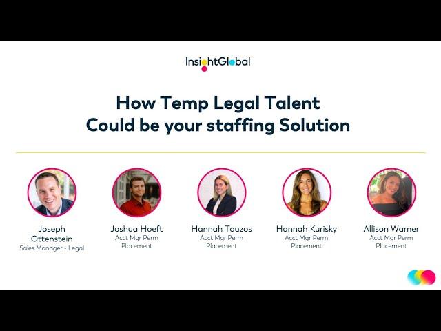 How Temp Legal Talent Could be Your Staffing Solution