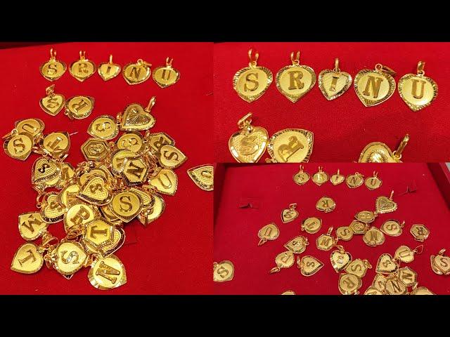 1gram gold pendant designs||22k gold pendant models||name pendants||nimsy tv