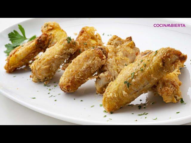 Alitas de pollo fritas marinadas en salsa de soja  // Cocina Abierta