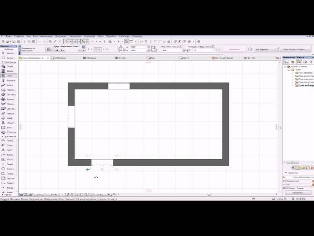 Архикад 19.  Вставка окон и дверей