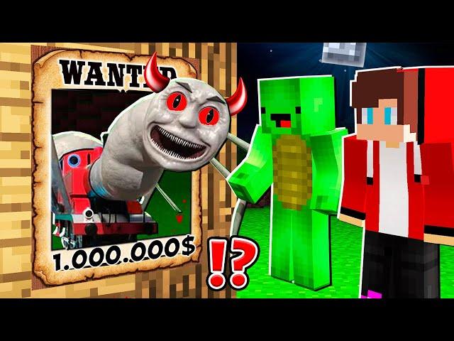 Why Evil SPIDER THOMAS TRAIN is WANTED at 3am ? Mikey and JJ vs THOMAS.EXE ! - in Minecraft Maizen