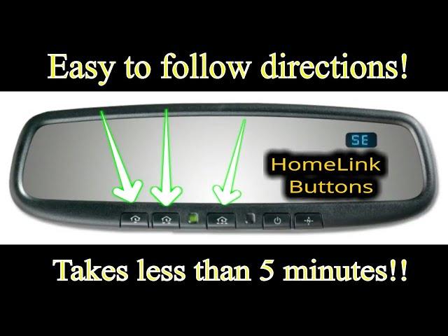 Easy How To Program A LEXUS Home Link To The Garage Door