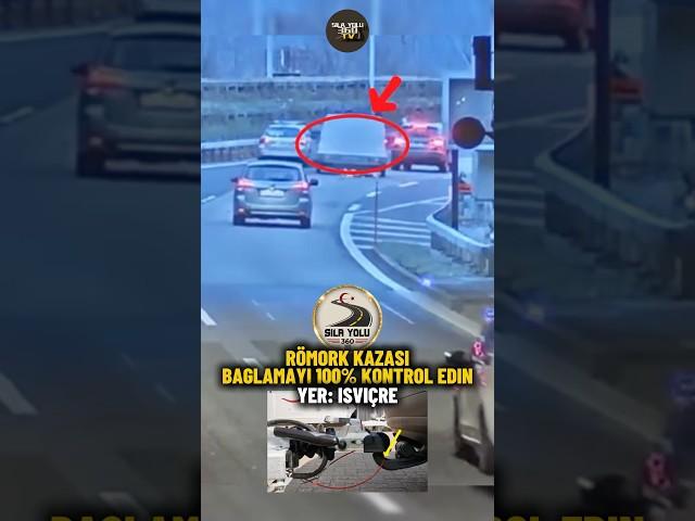 Sila Yolu 360 - Römork Bağlantılarını herzaman Kontrol Edin Crash Kaza Önleyin #bilgi #sılayolu
