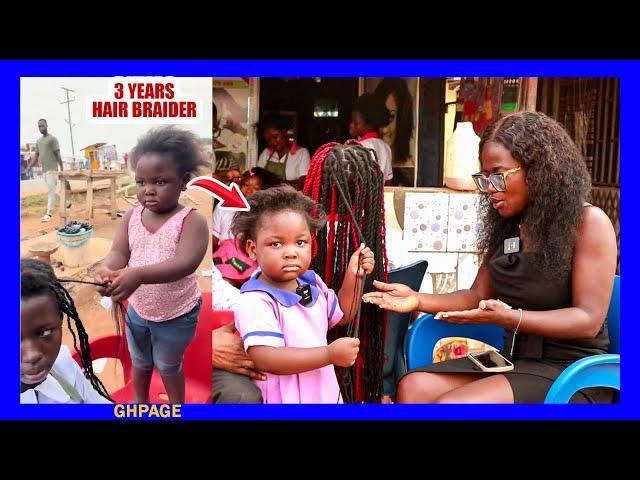 Upclose With Viral 3 Years Small Girl Who Braids Hair Like A Grown Woman; She Speaks To Ghpage Tv