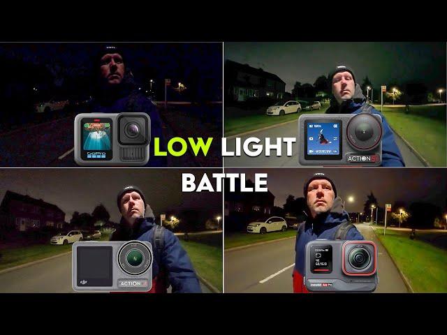 Action Camera Low Light Battle - Ace Pro/GoPro 13/Action 5 Pro/Action 4