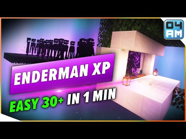 EASY Enderman XP Farm in Minecraft 1.19 - Level 30 in 1 Minute [Compact & Efficient]