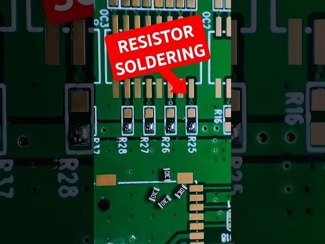 SMD resistor soldering technique