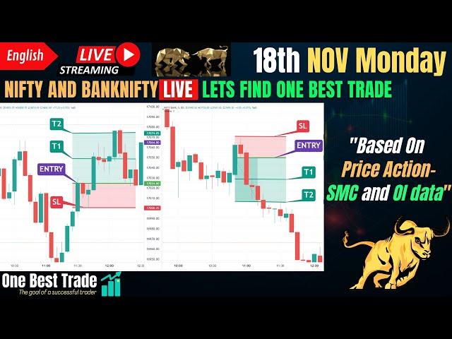 Live Nifty intraday trading | Bank nifty live trading | Live options trading | 18th NOV 2024 dhan