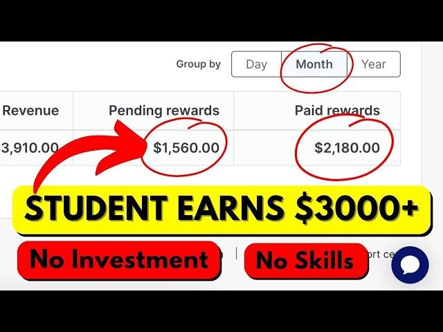 This Student Earned $3000+ In 1 Month For Free Without Investment With No Skills