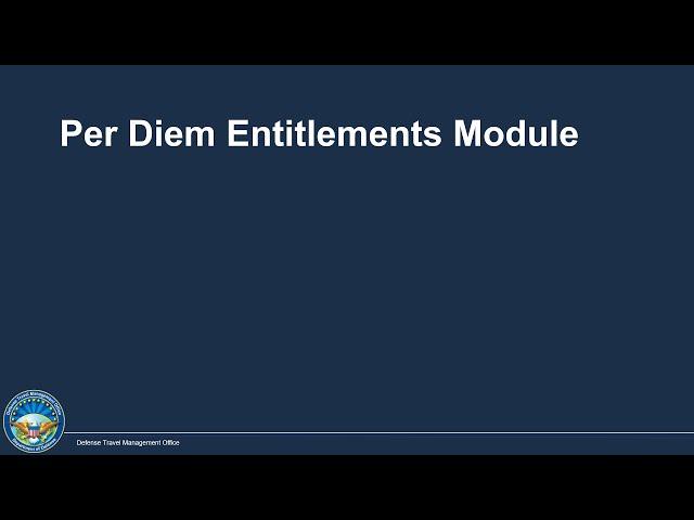 Authorizing Per Diem Expenses in DTS