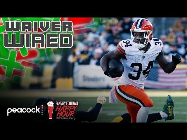 Week 16 Waiver Wire: Jerome Ford, Jalen McMillian, Rodgers are top adds | Happy Hour (FULL SHOW)