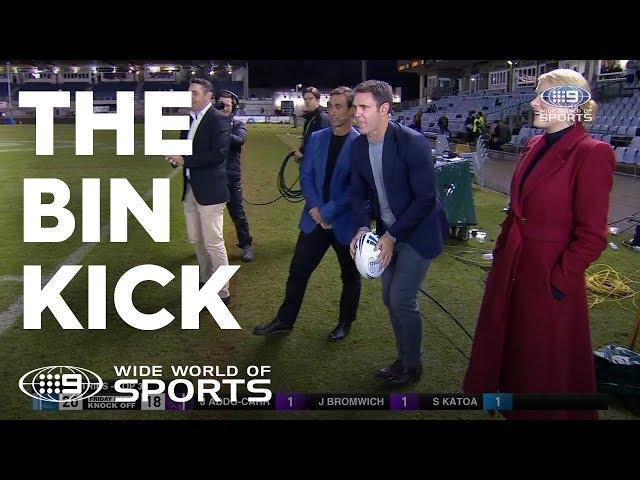 Joey, Freddy and Billy attempt the bin kick | NRL on Nine