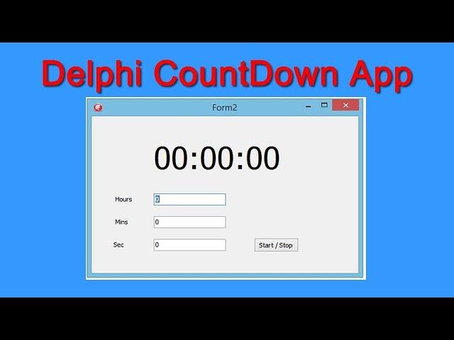 [Delphi / Pascal] Count Down Application