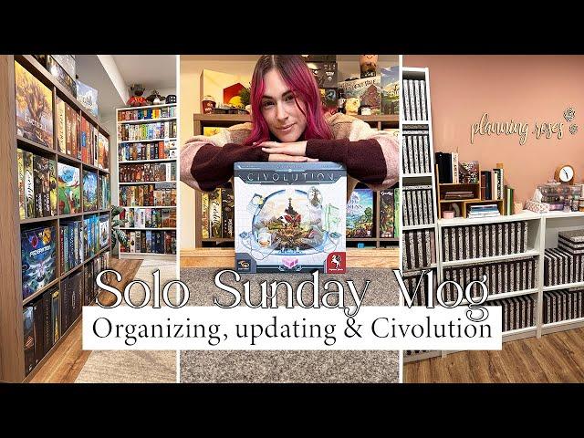 Board Game Collection update, solo gaming chat & Civolution first impression! | Solo Sunday Vlog #1