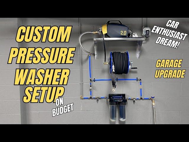 WALL MOUNTED CUSTOM (BUDGET) PRESSURE WASHER SETUP FOR A CAR DETAILING