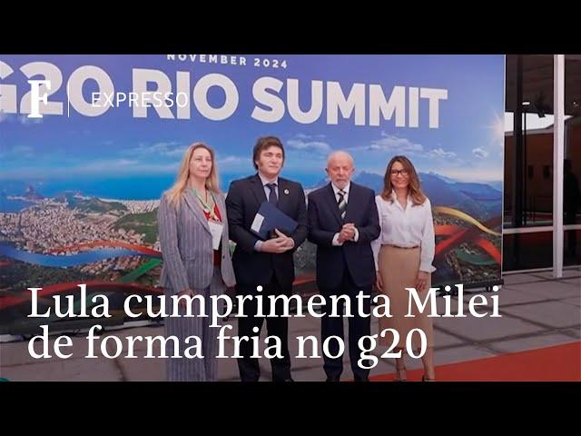 Lula cumprimenta líderes na abertura da cúpula do G20; interação com Milei foi fria