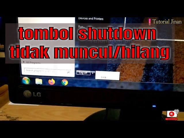 cara mengatasi tombol shutdown tidak muncul atau hilang_Tutorial Jinan