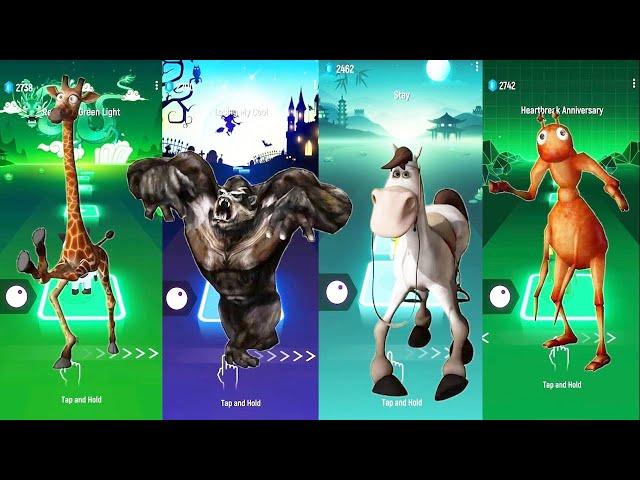 Tiles HOP EDM RUSH - GIRAFFE vs GORILLA vs HORSE vs ANT - ANIMALS