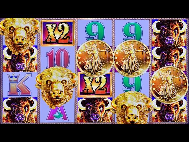 FAST TAPPING WORKED!  MAX BET BONUS  BUFFALO GOLD