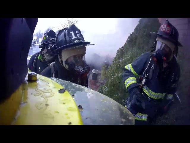 FIRE CAM, WORKING FIRE, Ladder Officer POV