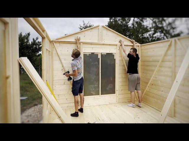 How to build a wooden house for the garden. Woodworking.