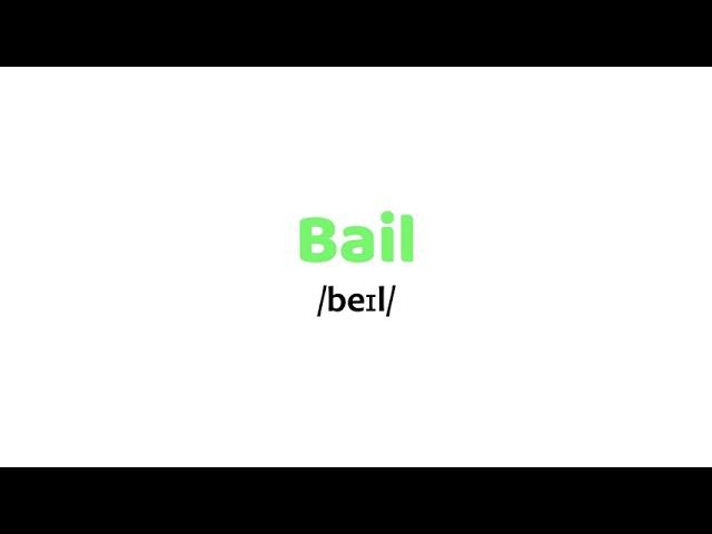 What is Bail ? Meaning, Definition, Explanation.