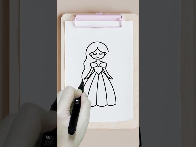 how to draw a princess