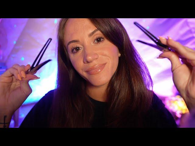 ASMR / The Ultimate Hair Clipping  (clipping your hair back with soooo many clips)