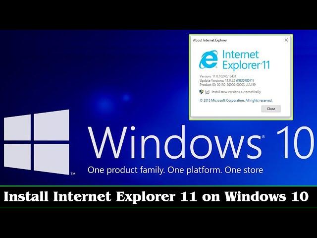 [GUIDE] Download Internet Explorer 11 Windows 10 (Install)