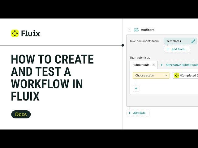 1.10 How to create and test a workflow in Fluix