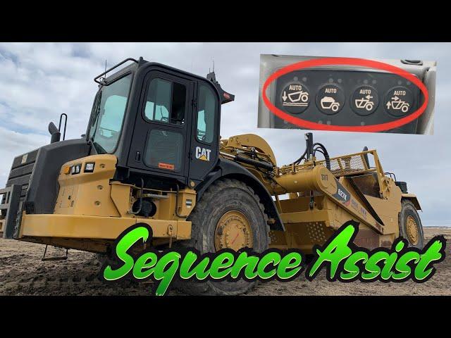 Caterpillar Sequence Assist tutorial - 627K motor scraper