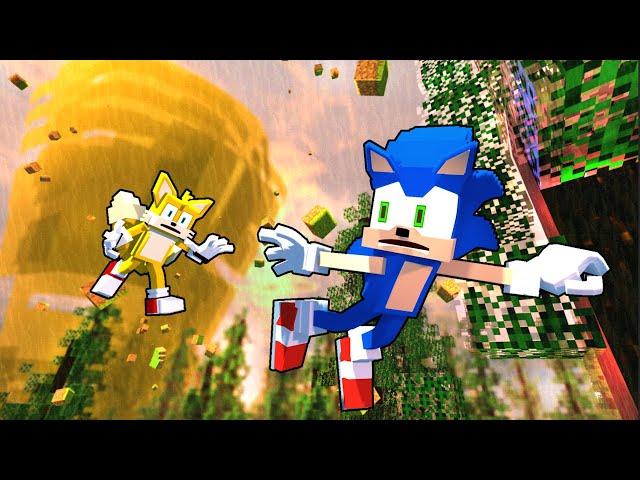 Sonic runs from storm - Minecraft Animation - Animated