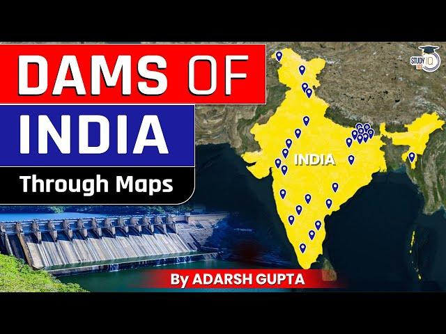 All Important Dams of India | 2D Animation by Adarsh Gupta | UPSC GS1